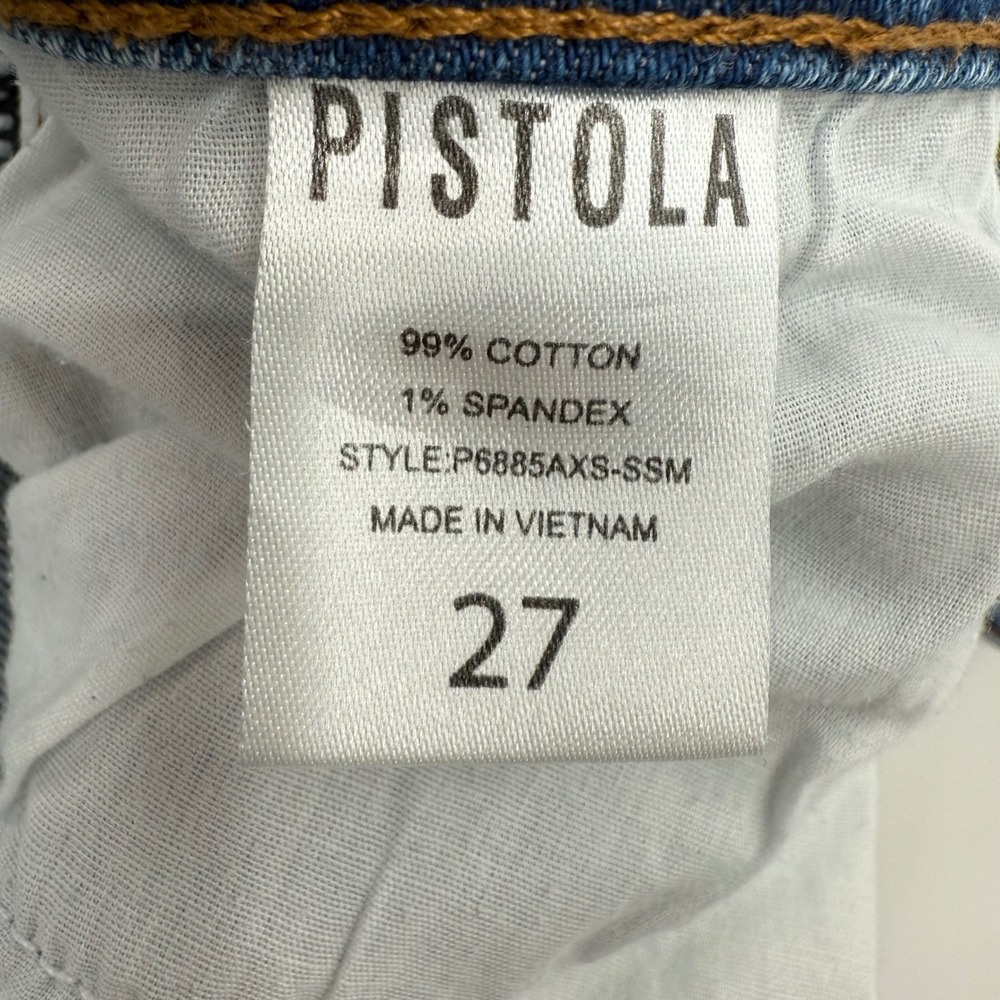 Pistola Charlie Zip Straight Leg Jeans Medium Wash Women's Size 27 - Picture 7 of 8